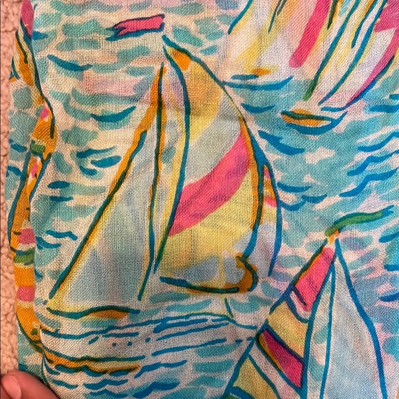 Lilly Pulitzer Colorful You Gatta Regatta Print Scarf - Picture 3 of 4